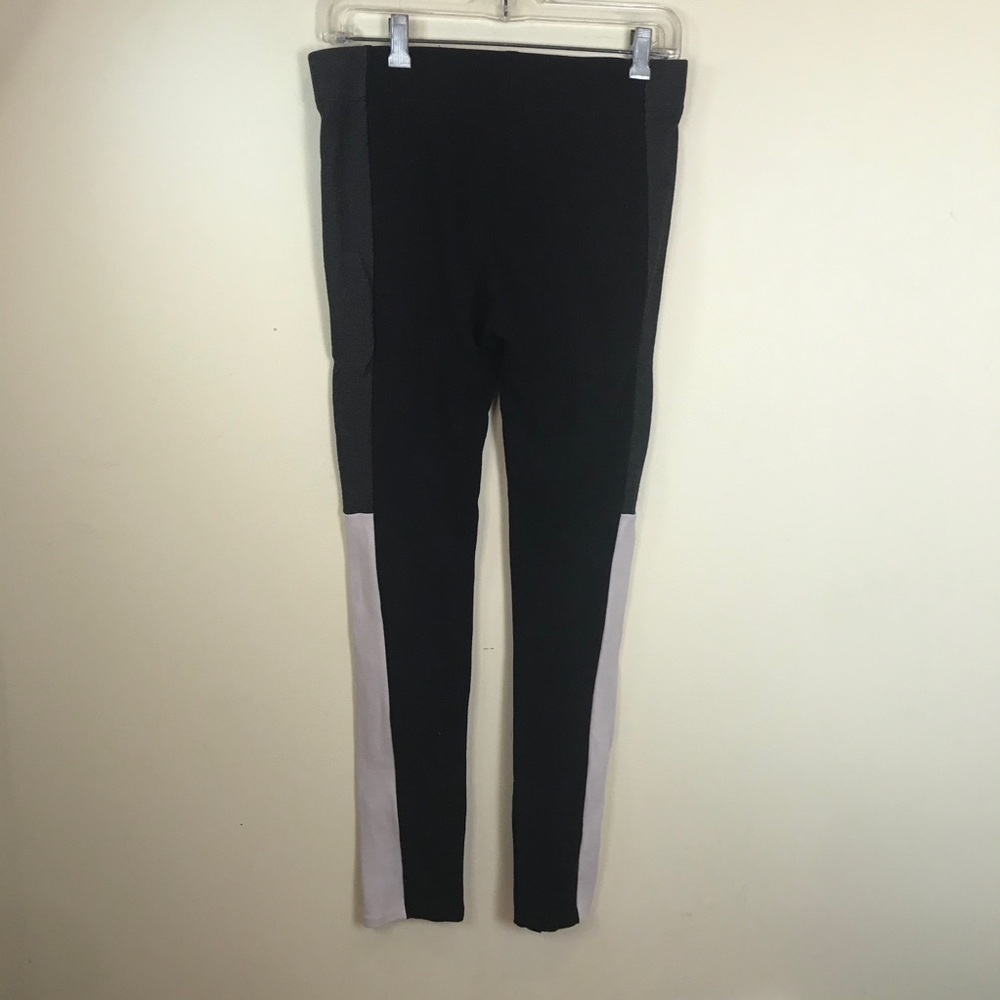 Aritzia Babaton Ponte Stretch Pants Leggings Colour Block Neutral Elastic Waist